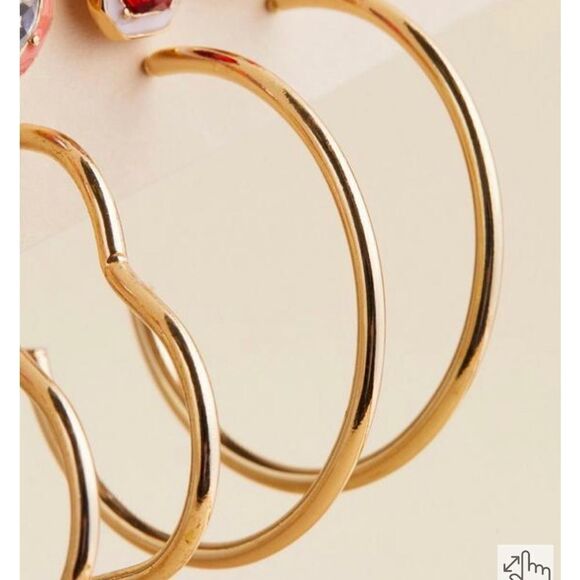 TORRID HOOP AND HEART STUDS EARRING SET - Picture 6 of 7